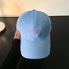Fashion Cute Cat Embroidery Baseball Cap Women In Soft Yellow Size Adjustable