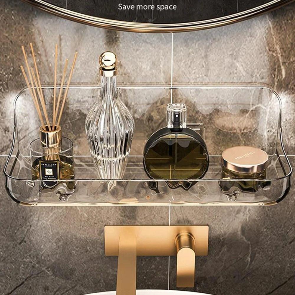 Прозрачный ящик для хранения Acryli, стойка для хранения в душе без перфорации, новый держатель для шампуня для туалета