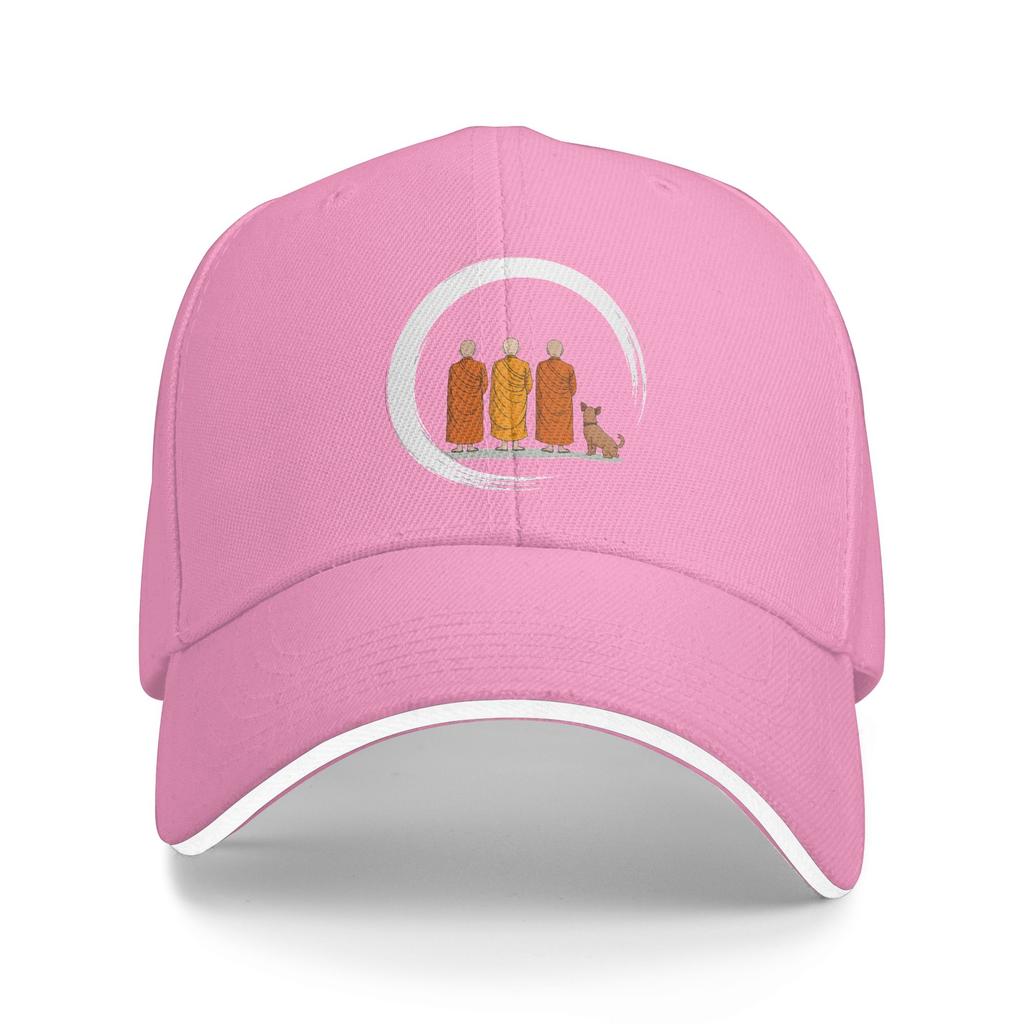 Peace Walking Monks Minimalist Zen Art Baseball Cap Outdoor Gym Sun Visor Trucker Hat Men Women Fashion Print Snapback Cap