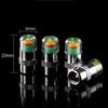 4pcs Car Tire Pressure Indicator Tire Pressure Gauge Indicator Alert Monitoring Valve Cap Sensor External Valve Detection Monito