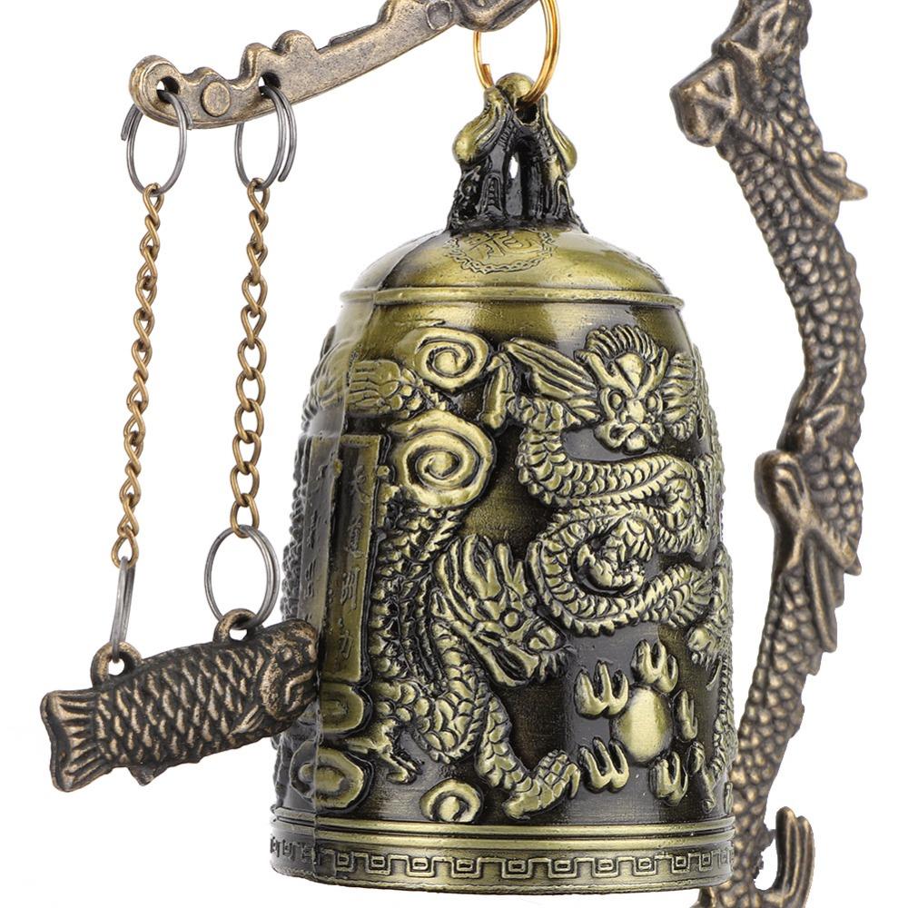 Bronze Dragon Lock Bell Hand Carved Carved Dragon Bell Vintage Dragon Bell Home Decor