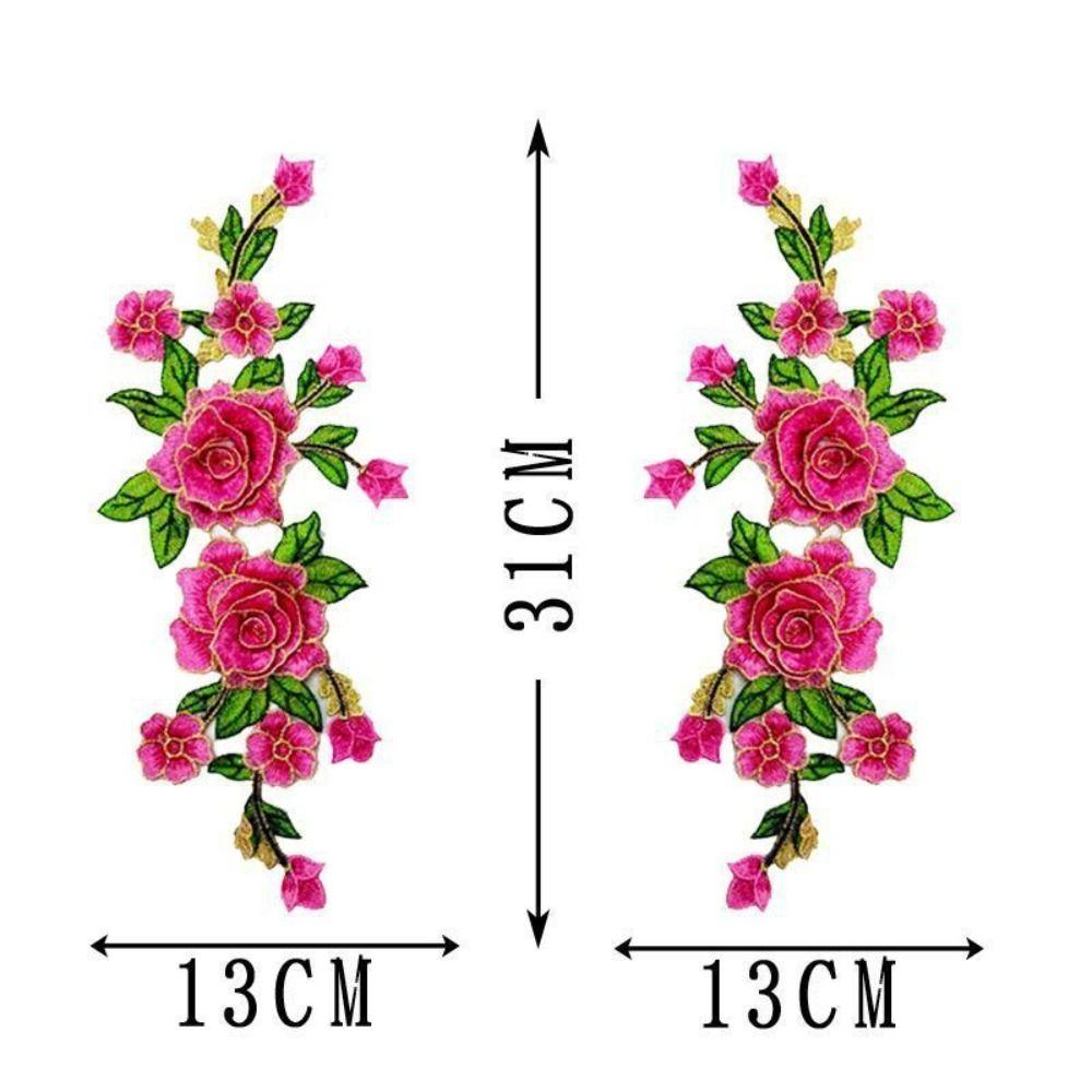 Elegant Flower Embroidered Patches Stylish DIY Sewing Patches Fabric Patches Dress Repair