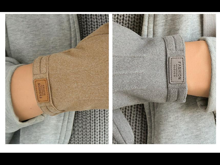 Мужские зимние перчатки для сенсорных экранов — с бархатной подкладкой, ветрозащитные, теплые, в корейском стиле