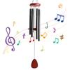 37" Aluminium Black Wind Chimes Create An Atmosphere for Outdoor Garden Patio Farmhouses Terraces Decoration Front Porch Gift