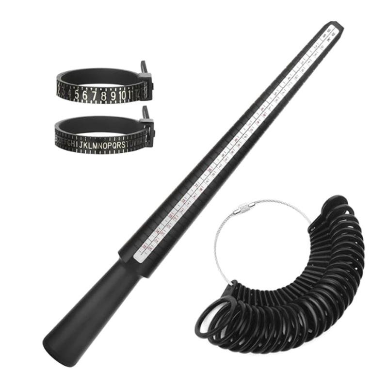 3/4/6/7Pcs Jewellery Tool Rings Size Mandrel Stick Finger Gauge Rings Sizer Measuring Jewelry Tool Set Rings Jewellery