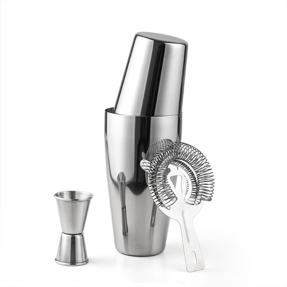 3/4Pcs Stainless Steel Cocktail Mixer Kit 600/700ml Professional Cocktail Mixer Set Anti-corrosion Rustproof Wine Mixer