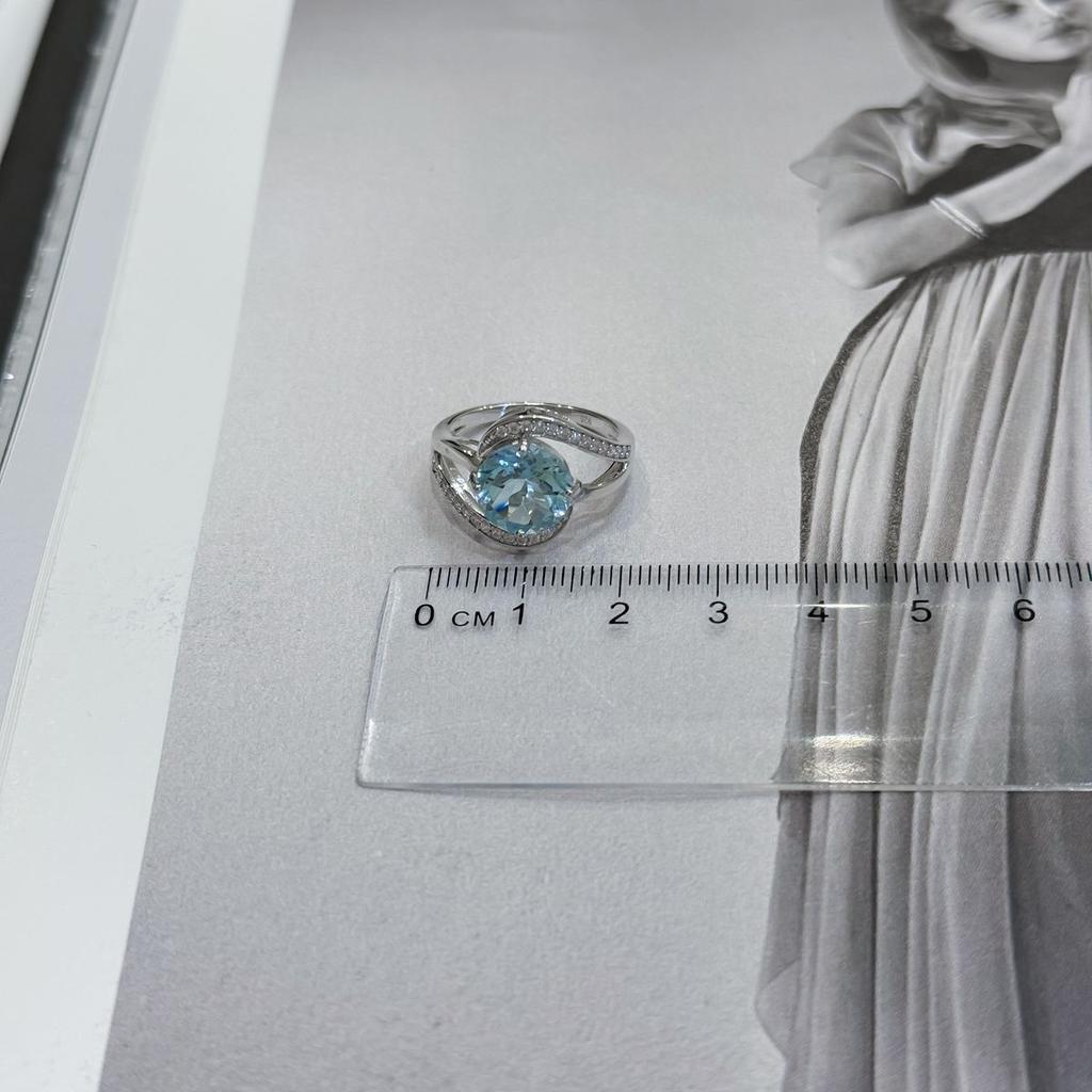 Серебряное кольцо с натуральным топазом 4.515ct, вес изделия 4,63 гр (2171652)