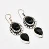 Ювелирные серьги ручной работы с покрытием из серебра 925 пробы и черной шпинелью диаметром 2,08 дюйма