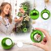 Plastic Blank Sublimation Christmas Ball Circular Christmas Tree Decoration Family