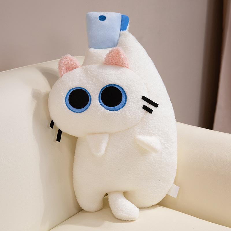 Креативная милая подушка-плед в виде кота-солнышка, плюшевая игрушка-кукла, кукла-кошка с тремя цветами, кукла для сопровождения и успокоения девочки