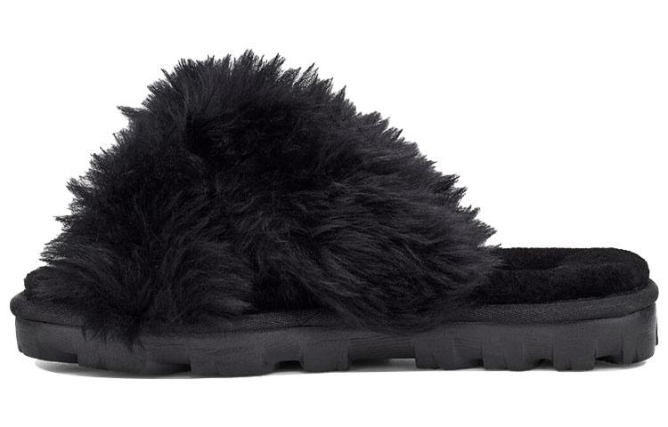 Women's Slippers UGG Fuzzalicious Black Slippers Women's