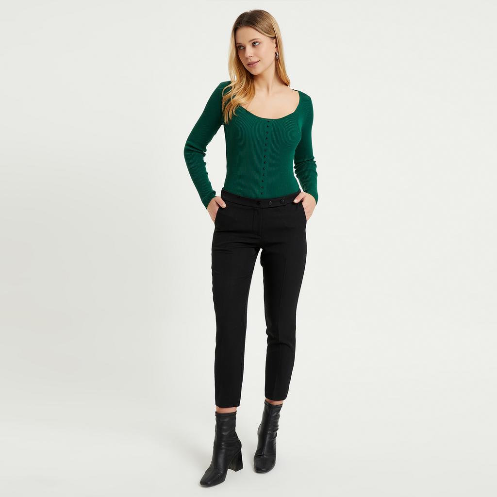 Женские брюки-сигареты с высокой талией в офисном стиле, элегантная одежда, современная рабочая комбинация, качество, сделано в Турции