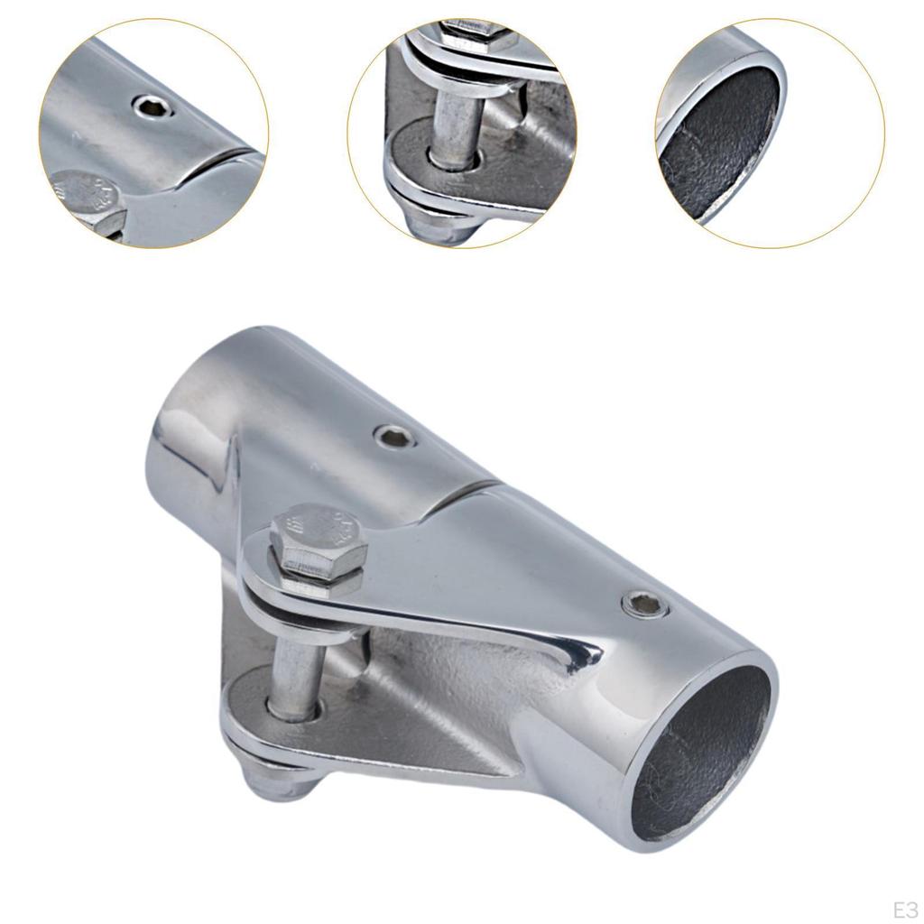 Boat Pipe Connector Handrail Accessories Folding Railing Swivel Hinge Mount Tube Fitting for