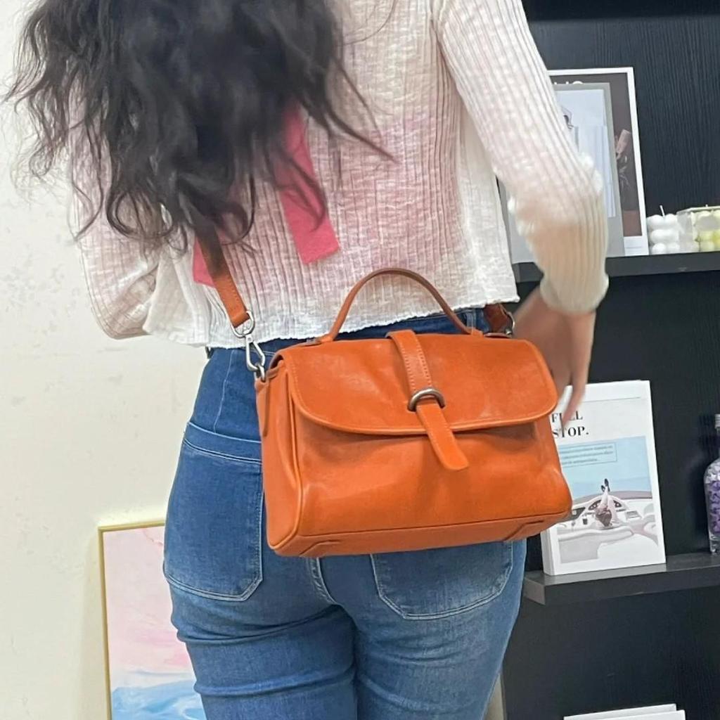 Qiuzhen 007 женская ретро-сумка через плечо из кожи большой емкости