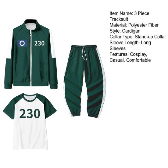 230 001 007 спортивный костюм для косплея корейский унисекс куртка с коротким рукавом спортивные штаны комплект из 3 предметов спортивный костюм наряд для вечеринки-маскарада