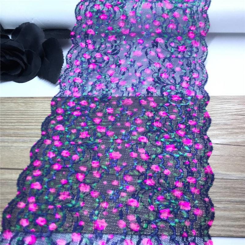 Многоцветное эластичное кружево шириной 16,5 см, эластичная спандекс швейная кружевная отделка для нижнего белья, бюстгальтера, одежды, рукоделия