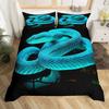 Snake Duvet Cover Python Bedding Set Gift for Teen Adult, Rainforest Animal Snake Comforter Cover Wildlife Reptiles Quilt Cover