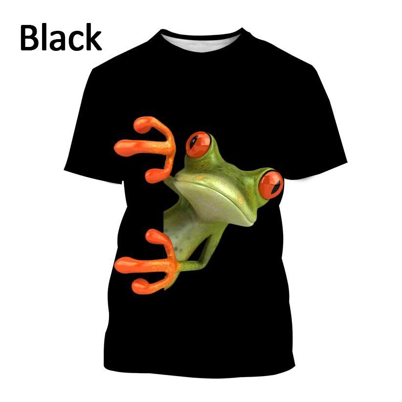 Fashionable Tree Frog 3D Printed T-shirt Fun Animal Men's and Women's Fun Hip Hop Style Short Sleeve Top