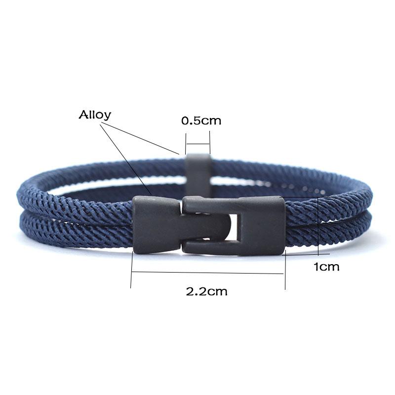 Новый модный мужской браслет с нитью, двухслойный съемный штабелируемый браслет, аксессуары для отдыха Hombre Erkek Bileklik