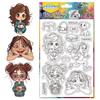 PVC Plastic Clear Stamps for DIY Scrapbooking Photo Album Decorative Cards Making Human 160x110mm