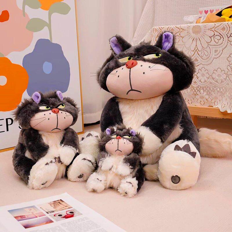 Cute Cinderella Cat Lucifer Plush Toy Kawaii Cat Stuffed Toy Baby Soothing Plush Doll Child Soft Pillow Girl Birthday Christmas Gift
