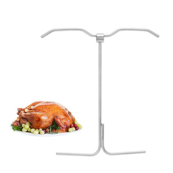 Крюк для подвешивания индейки для Pit Barrel Cooker из нержавеющей стали, подставка для фритюрницы для индейки для приготовления на открытом воздухе, патио, барбекю, кемпинг, вечеринка
