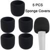 5 Pcs Soft Cap Mic Protective Microphone Foam Cover Thicken Sponge