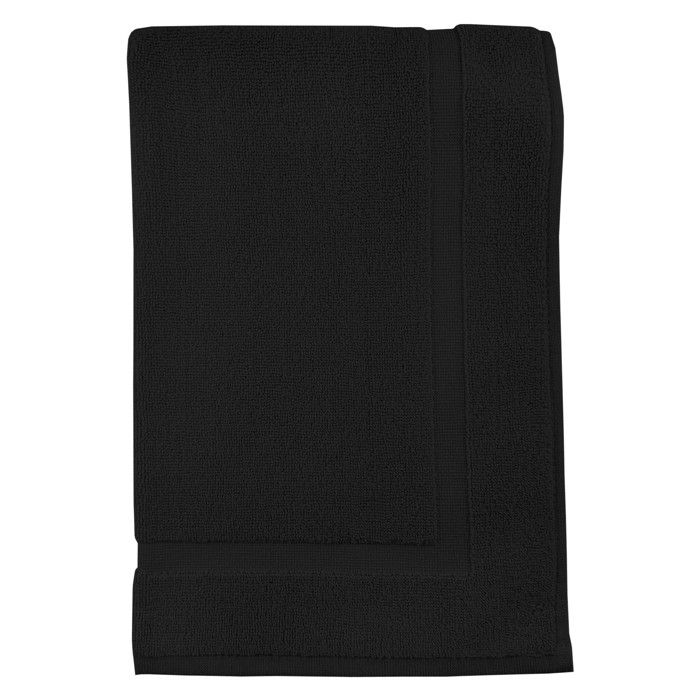 800 Gr/m2 Cotton Bath Mat 50x80 Cm LAGUNE Black, by Soleil D'ocre