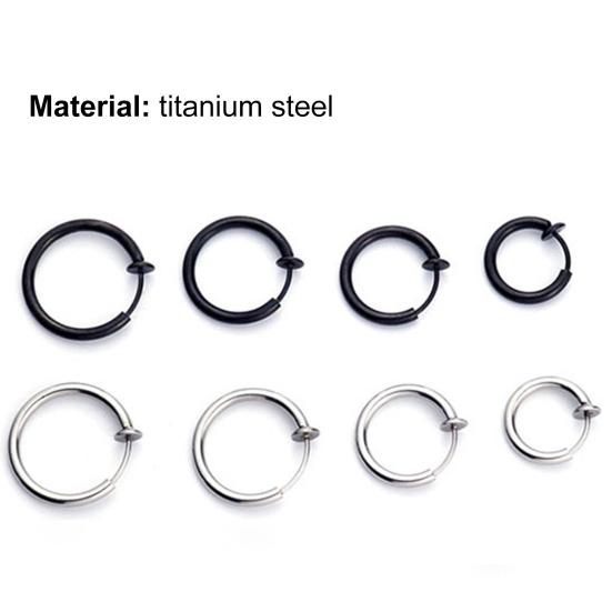 1шт унисекс крутые серьги круглые серьги-кольца без пирсинга ушей зажим для сережек