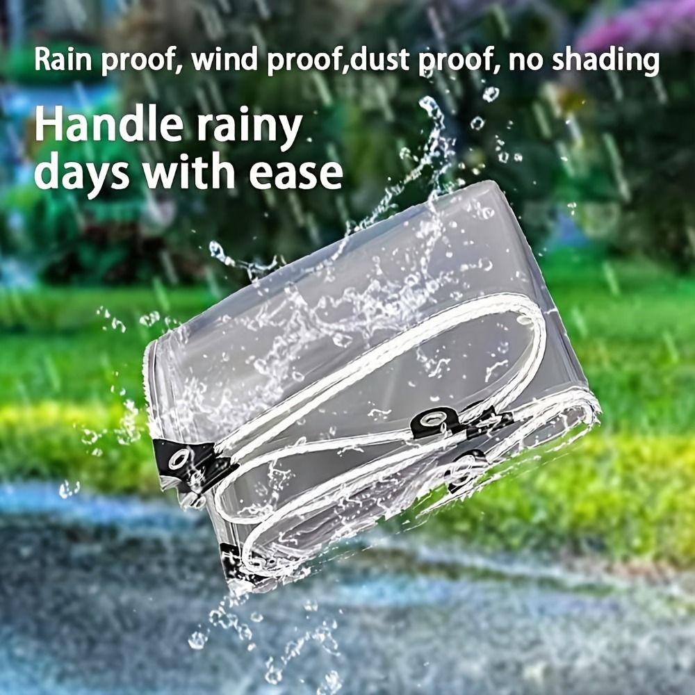 Thickened Transparent PVC Tarpaulin High-Transparency Garden Pergola Cover Succulent Plant Cover