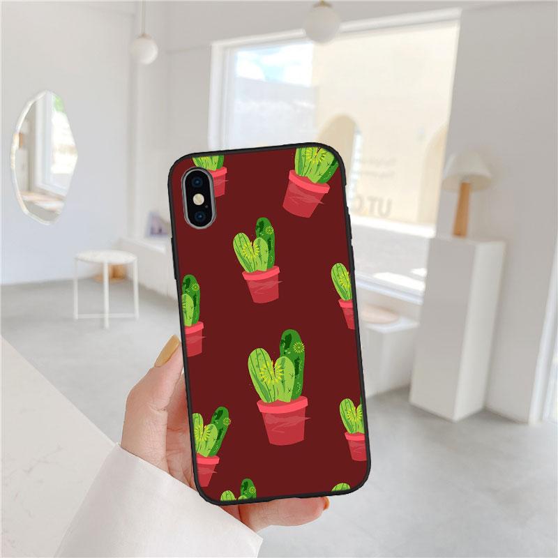 FM11 Мягкий чехол для телефона с кактусами и суккулентами для Redmi Note 10 11 12 Pro Max 10S 10C 10T 11A 11S 12S 12C