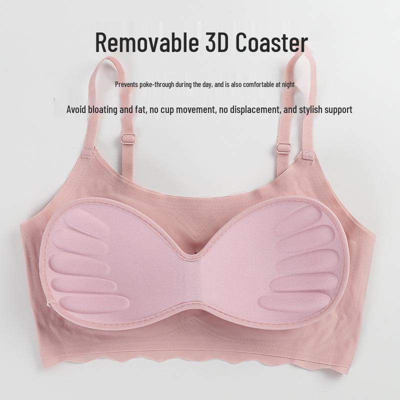 Удобный бесшовный беспроводной бюстгальтер большого размера для йоги и сна для женщин - красивый дизайн спинки