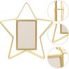 VOSAREA Вертикальная фоторамка в форме звезды, металлическая проволочная арт-фоторамка, парящие фоторамки, вращающаяся фоторамка-дисплей, идеально подходит для новоселья