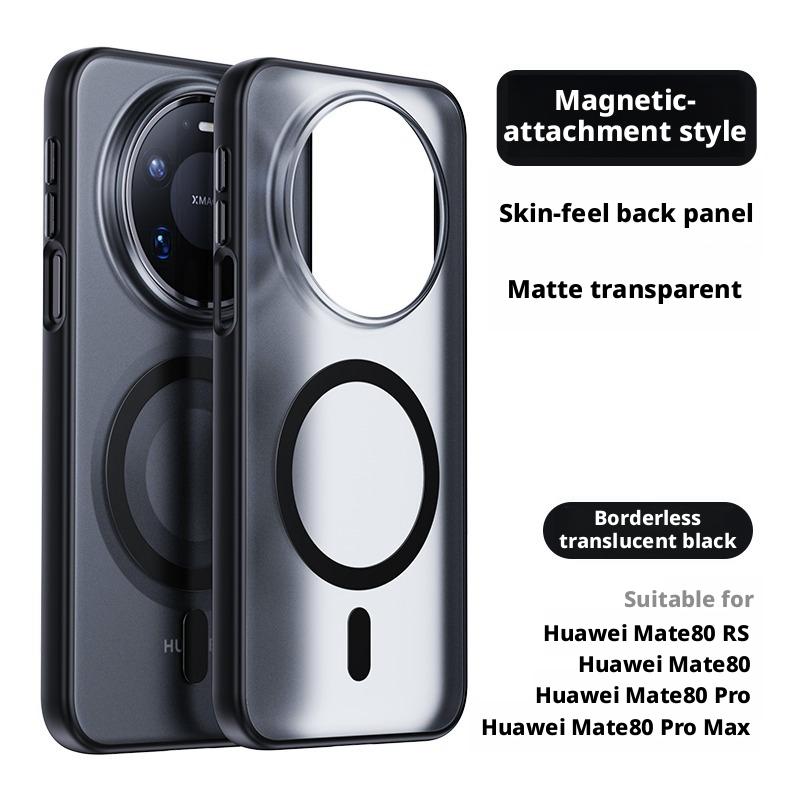 Для Huawei Mate 80 Pro Max, 80/80RS/80 70 60 Pro Plus, Чехол-накладка с покрытием Soft-touch, Матовый, Полупрозрачный, С кольцом-держателем 360°, Магнитный, Защитный