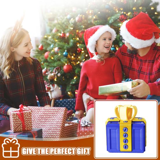 Annoying Gift Box with Screws Christmas Puzzle Present Box Prank Case Home Office Bookshelf Desktop Decoration Ornament Joke Gag Gift