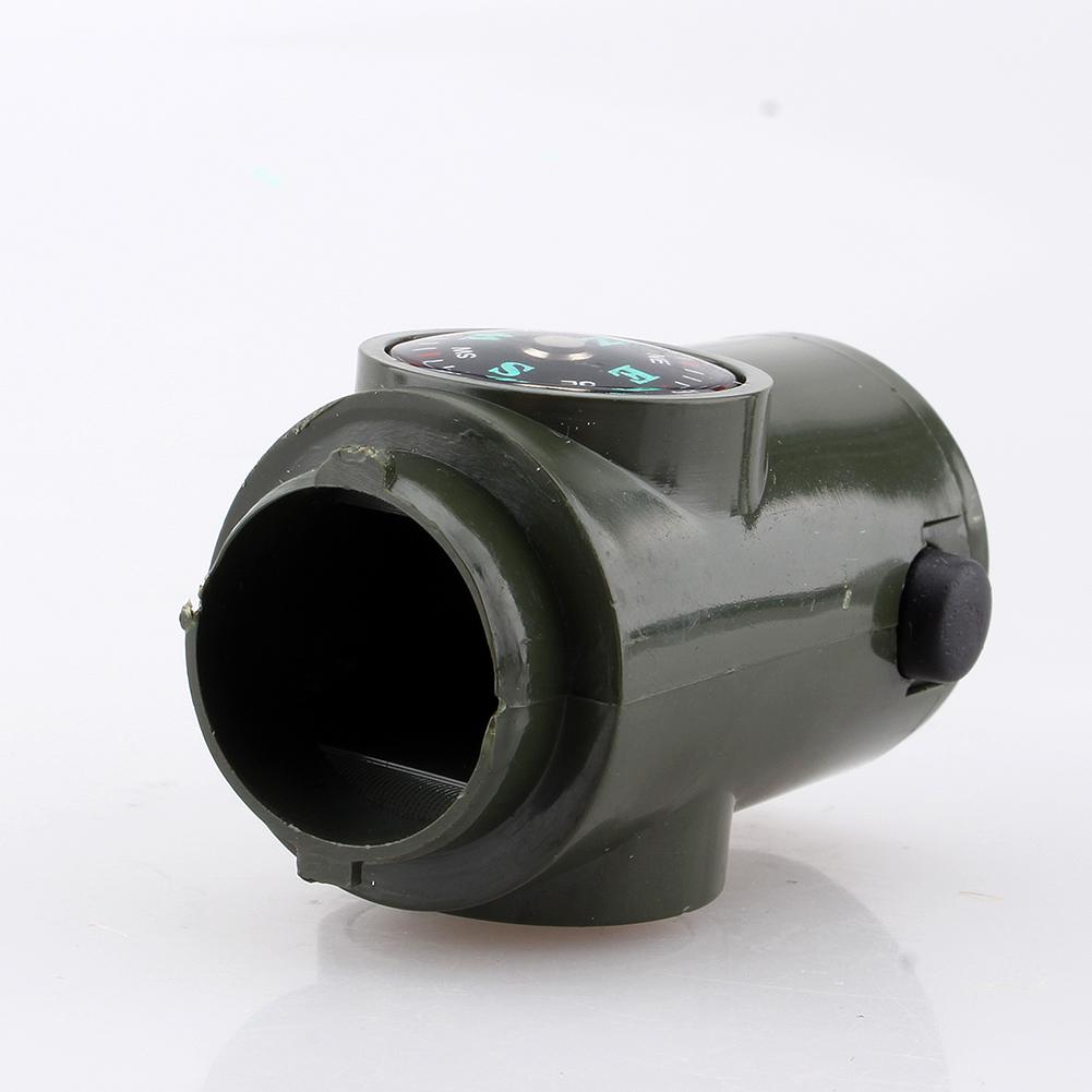 Новый набор 7 в 1 для выживания в кемпинге: свисток, компас, термометр, фонарик, лупа