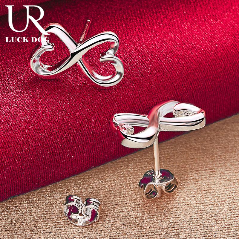 Серьги для пирсинга в форме сердца из стерлингового серебра 925 пробы. Модные свадебные украшения.