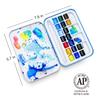 AUREUO Travel Watercolor Paint Set 18 Colors for Landscape Painting Solid Pigments Portable Iron Box Packaging with Watercolor Brush Pen for Sketching