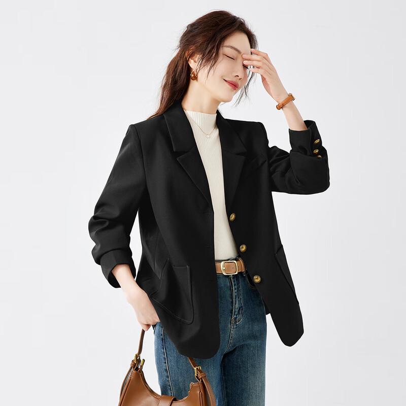 TERRE BLEUE Elegant Single-Breasted Blazer Jacket
