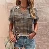 Summer Leopard 3D Print Women V-Neck T-Shirts Casual Pullover Loose Short Sleeves Oversized Tee Shirt Female Clothing XXS-6xl