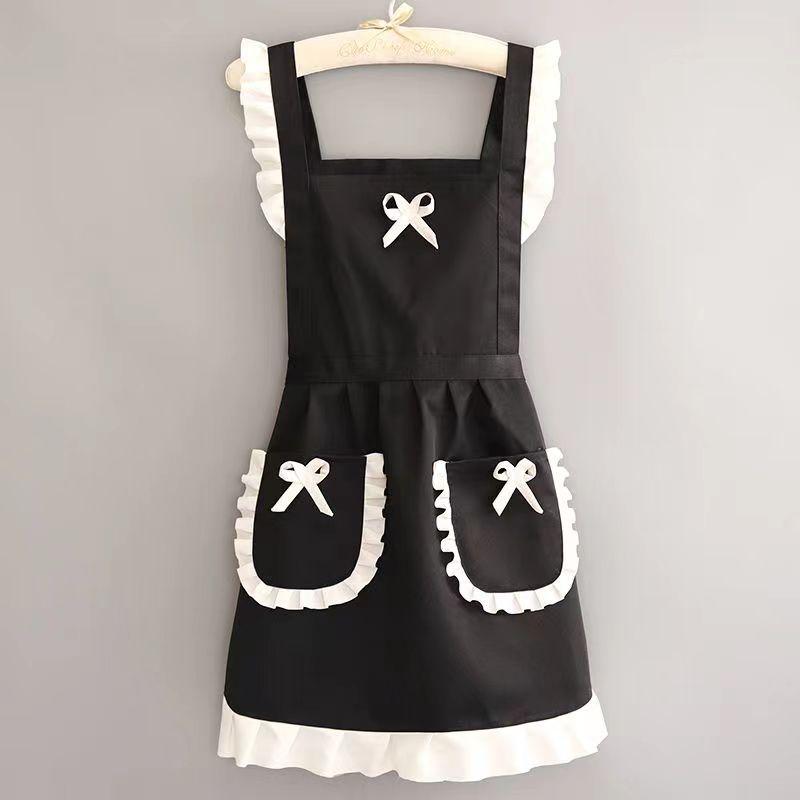 Рабочий фартук, современный простой женский кухонный рабочий фартук, хлопковая износостойкая рабочая одежда