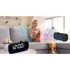 FM Radio LED Projection Clock Thermometer Hygrometer Dual Independent Alarm Clock Digital Radio Projection Time