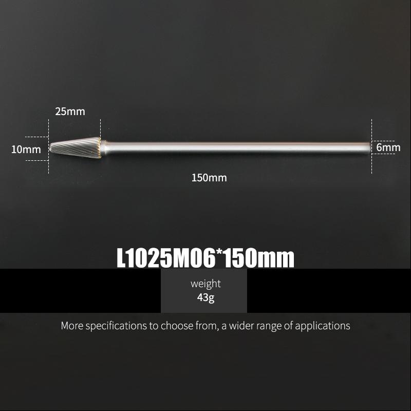 Длина 150 мм 1 шт. Вращающиеся напильники из карбида вольфрама для деревообработки, пластика, металла, железа, алюминия, нержавеющей стали, фрезы