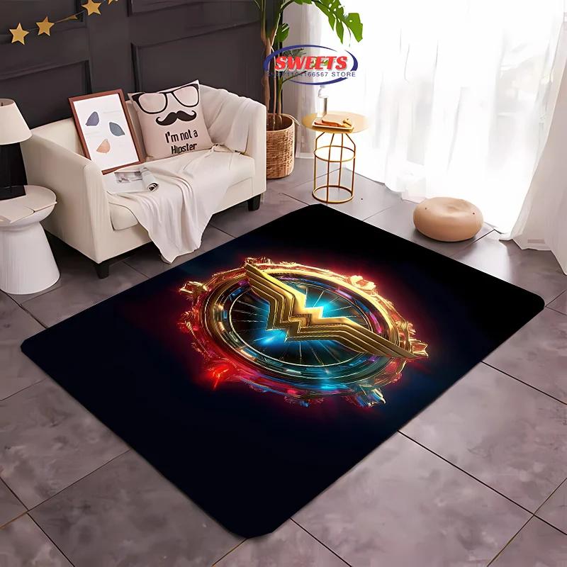 Ковер DC Чудо-женщина, Коврик для гостиной, спальни, детской комнаты, под диван, Доступен для четырех сезонов, Дверной коврик, Напольный противоскользящий коврик, Подарок