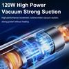 Автомобильный пылесос со светодиодной подсветкой, 120 Вт, высокая мощность, 2000 мАч, беспроводной перезаряжаемый портативный пылесос двойного назначения с сильной мощностью всасывания, автомобильные принадлежности