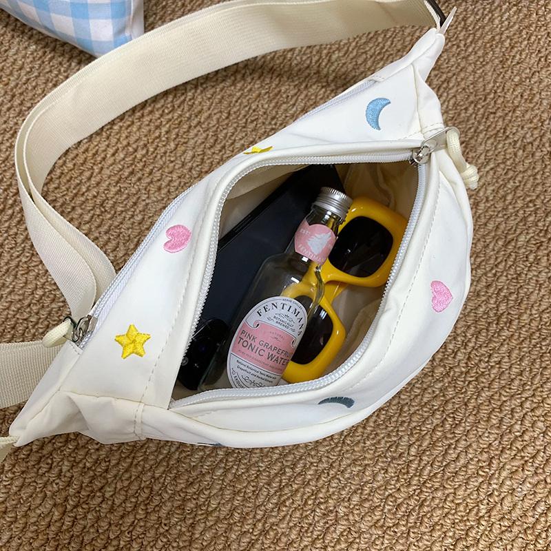 Нагрудная сумка женская вышитая поясная сумка легкая сумка через плечо спортивная студенческая сумка через плечо