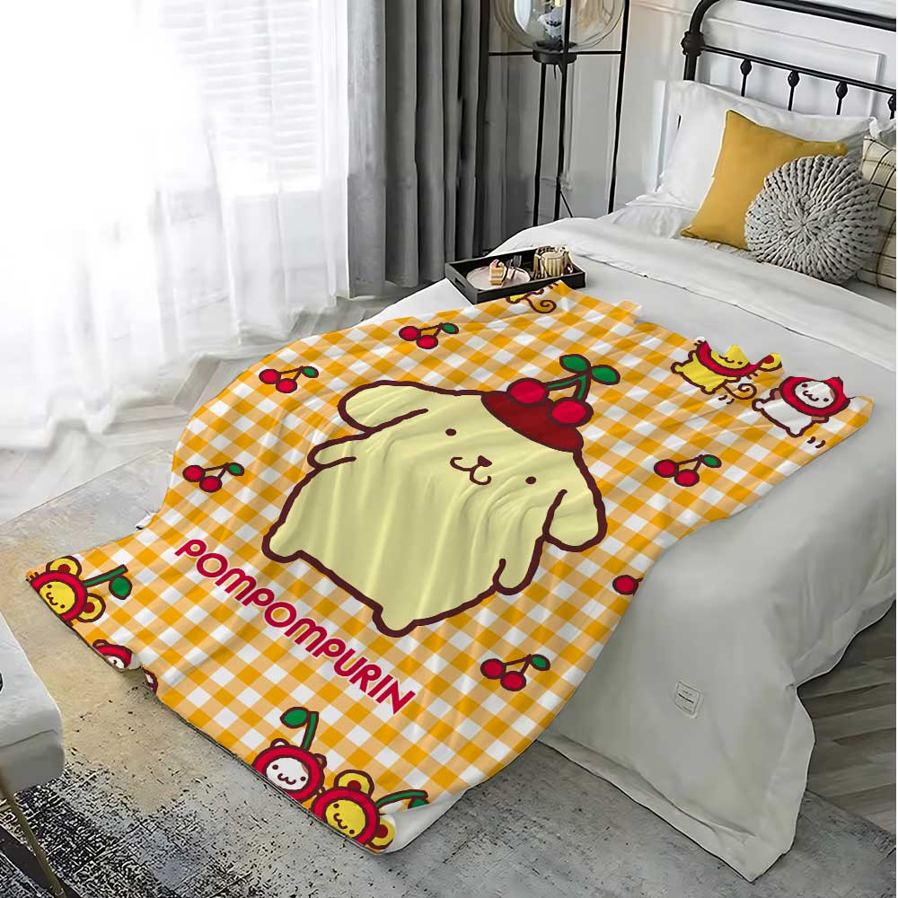 Аниме Плед Школьный Кавайный ПомПомПурин Пушистые Мягкие Пледы для Кровати Спальни Декорация Домашний Покрывало Плед для Дивана Зимний