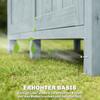 Garden Cabinet Wood Weatherproof Tool Shed with Double Door Magnetic Closure for Garden Terrace 85 x 54 x 170 cm Gray
