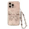 Double-layer Dreamy Rose Butterfly Iphone15 Hanging Chain 13promax Suitable for 16 Apple 14 Mobile Phone Case 11 Fairy