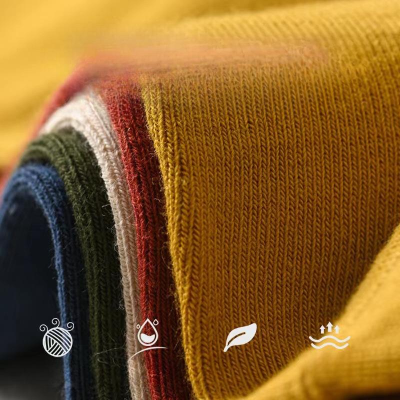 Pure Cotton Winter White Cotton Socks for Women Are Versatile and Odorless. All-cotton Mid-top Socks for Women In Autumn and Winter